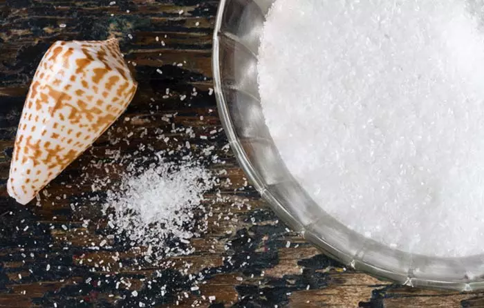 Epsom salt and baking soda bath to relieve tired legs and feet