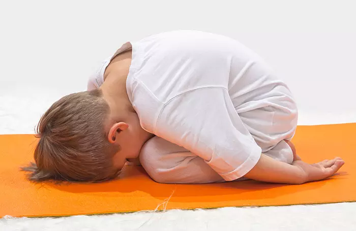 Balasana for kindergarten kids