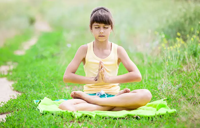 Sukhasana for kindergarten kids