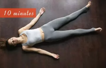 30-minute yoga routine Savasana or Corpse Pose