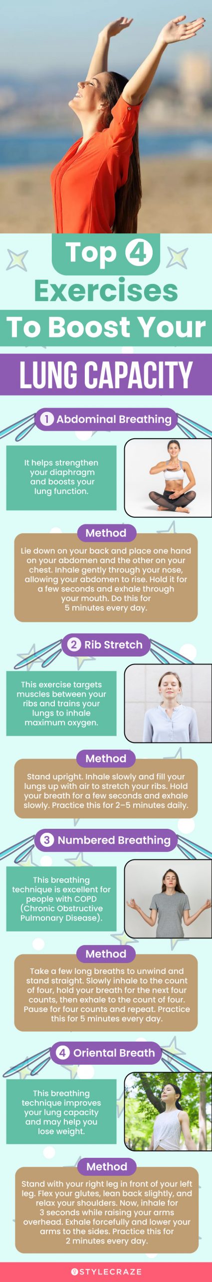 top 4 exercises to boost your lung capacity (infographic)