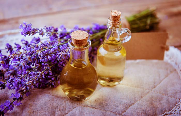 Lavender oil for treating angular cheilitis