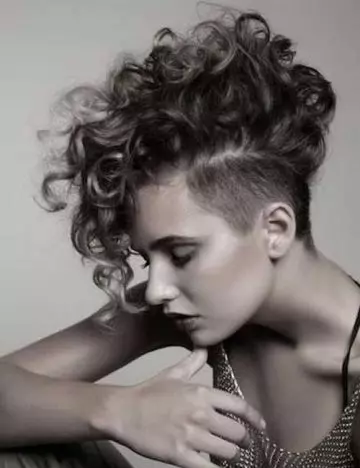 Curly mohawk prom hairstyle for short hair