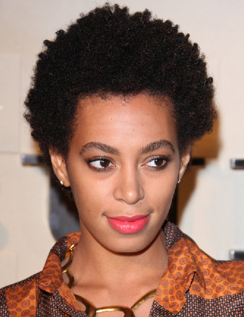 Afro cut short punk hairstyle