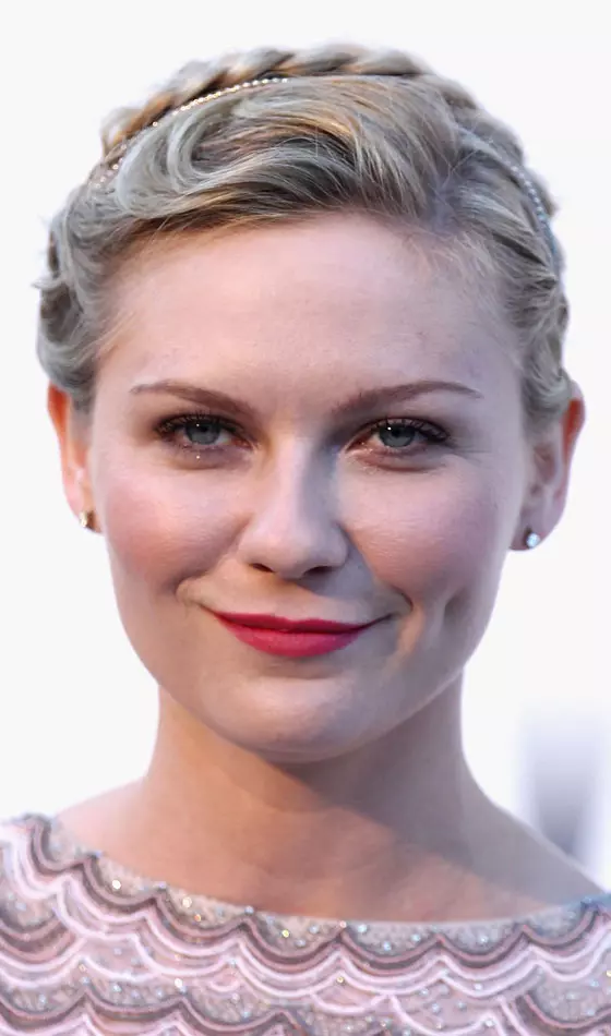 Braided bun with a headband for round face