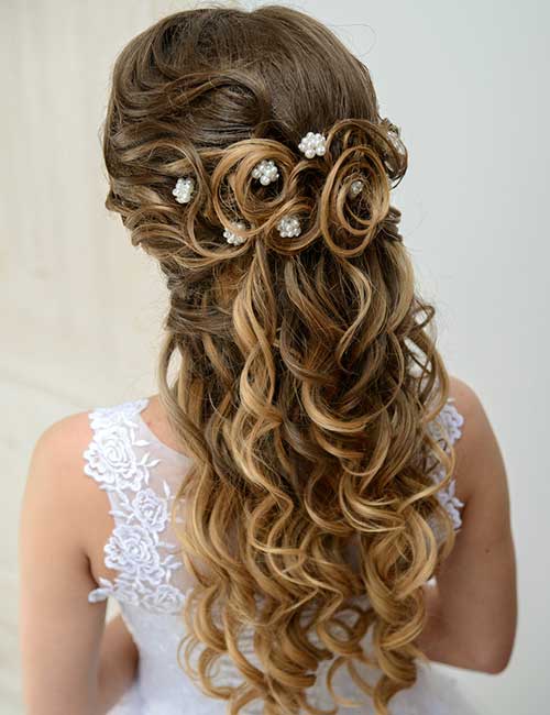 Gorgeous wedding hairstyle & bridesmaid hairstyles | Acconciature capelli  sottili, Trecce capelli lunghi, Acconciature per viso lungo