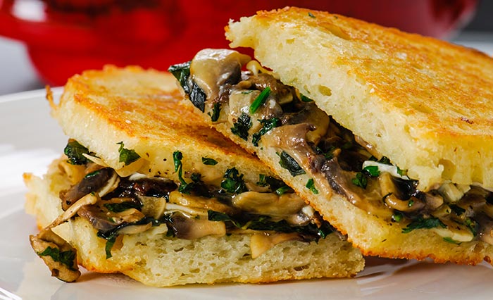 Grilled cheese with mushroom sandwich for weight loss