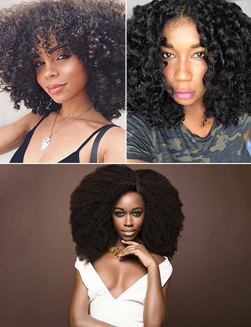 Natural curls wedding hairstyle for black women