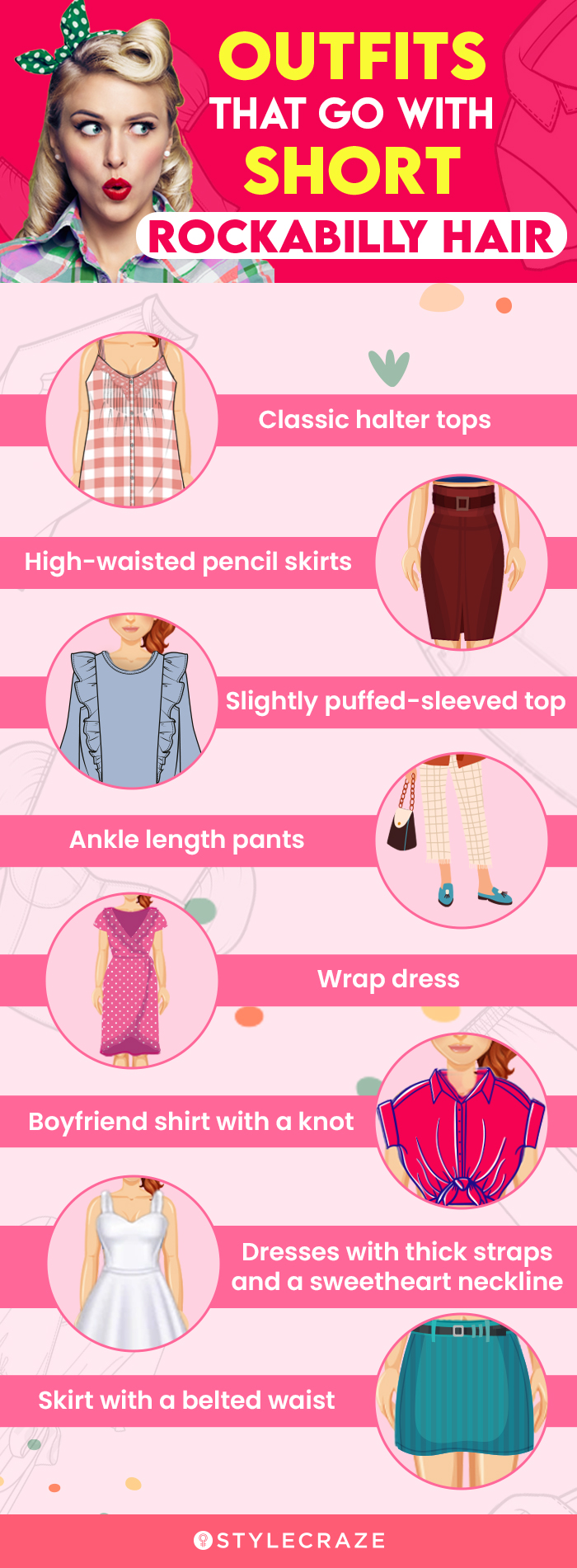 outfits that go with short rockabilly hair (infographic)