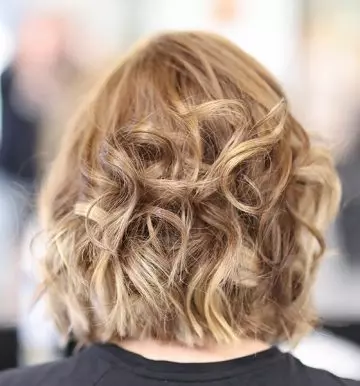 Tousled curls short shag hairstyle