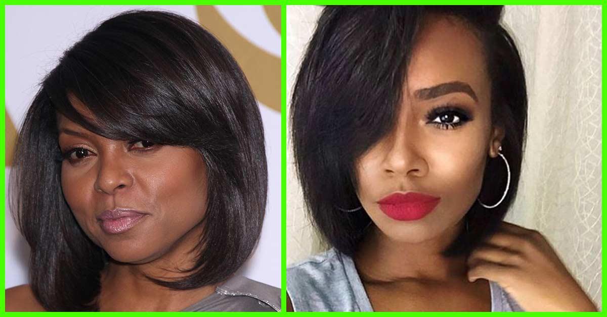 bob haircut on relaxed hair