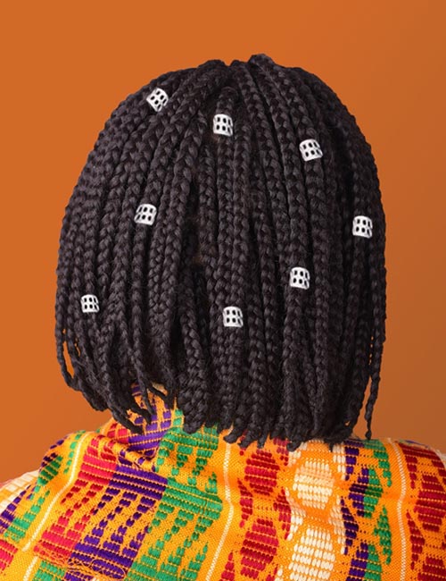 Box braided bob for black women