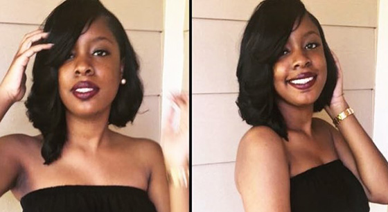 Uneven and casual side-swept long bob for black women