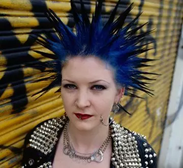 Cobalt blue liberty spikes hairstyle