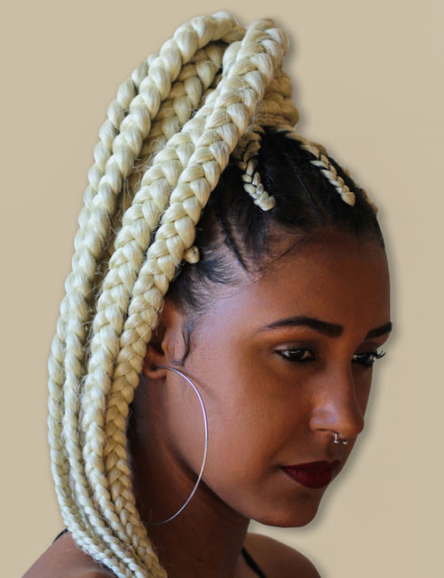 Cornrows braided ponytail braids hairstyle