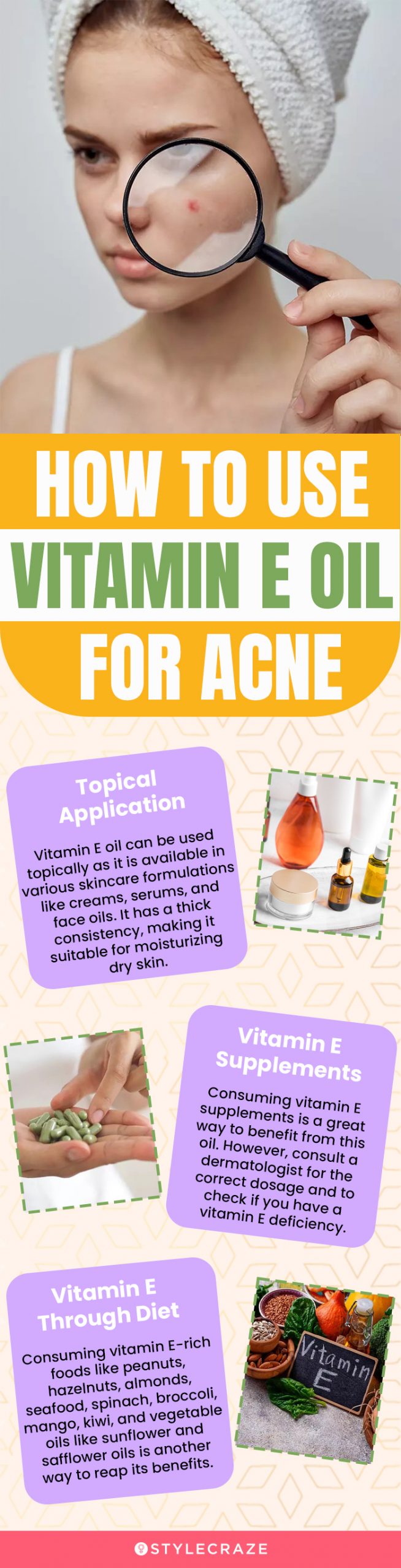 how to use vitamin e oil for acne (infographic)