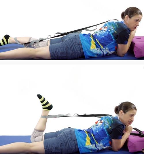 Lying leg curls exercise for legs and thighs