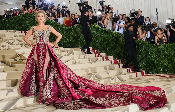 Blake Lively in a gorgeous red gown