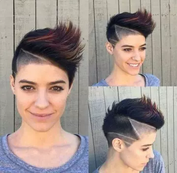 Side mohawk spikes hairstyle
