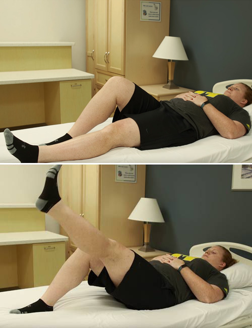 Straight leg raises exercise for knees
