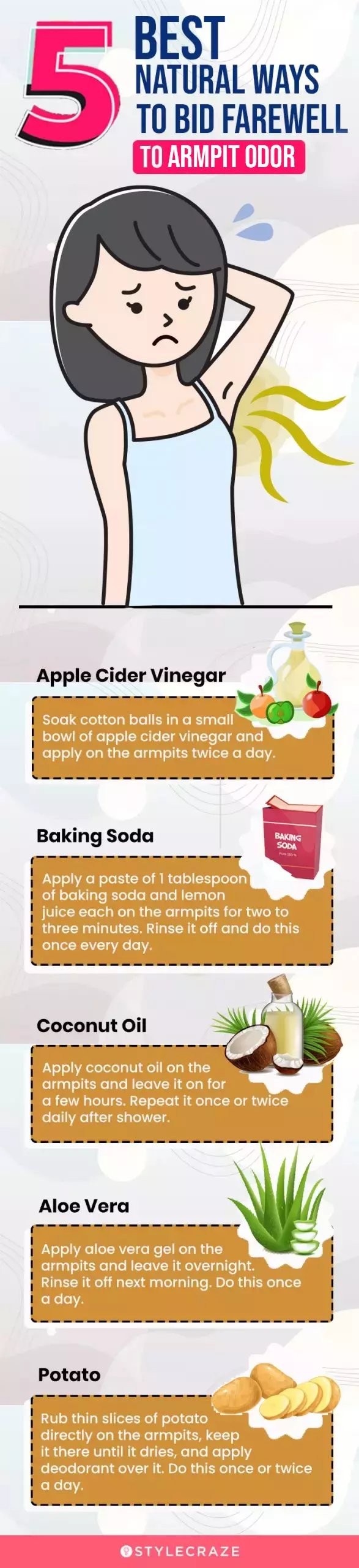 best 5 natural ways to bid farewell to smelly armpits (infographic)