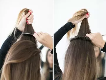 Make thin hair look thicker by backcombing it