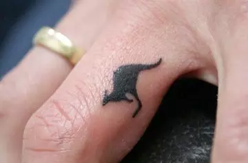 Jumping jack tiny finger tattoo
