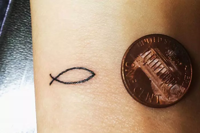 Vesica Pisces tiny tattoo