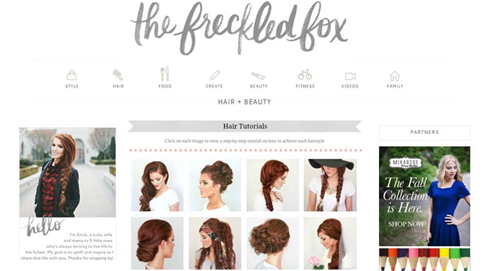 The Freckled Fox hairstyle blog