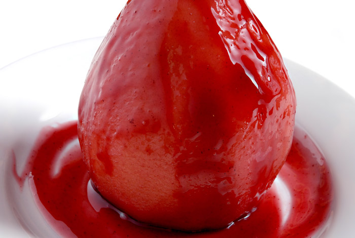 Poached Pomegranate Pears