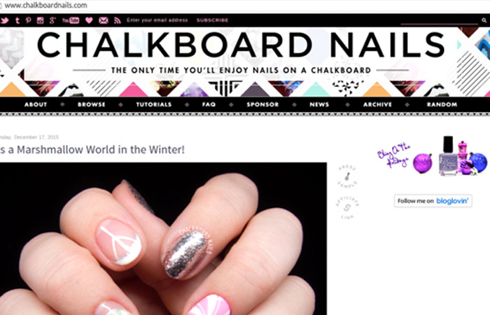 Chalkboard Nails nail art blog