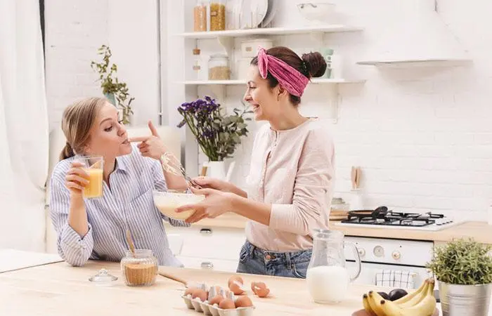 You can walk into each other's kitchen and eat anything without feeling awkward.