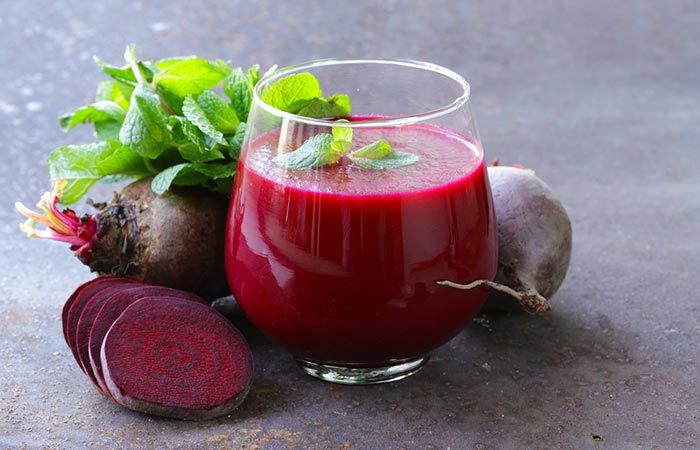 Beetroot and mint juice detox drinks for weight loss