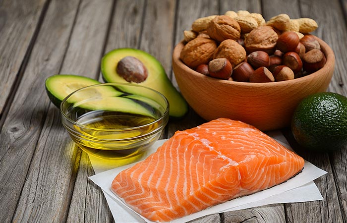Avocado, fish and nuts are sources of healthy fats