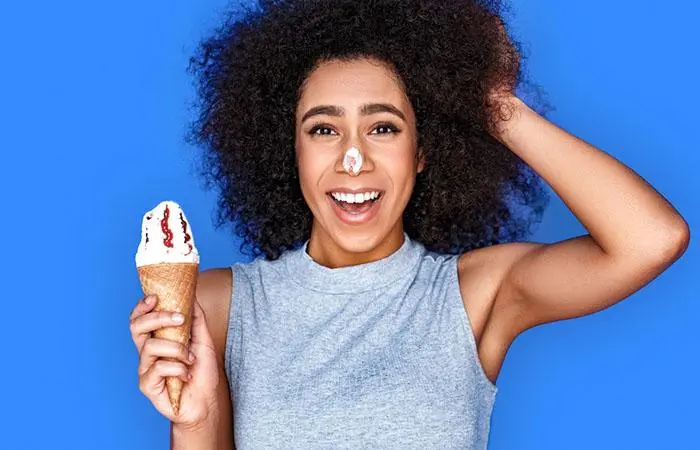 Screw the manners. All you want right now is to enjoy the food