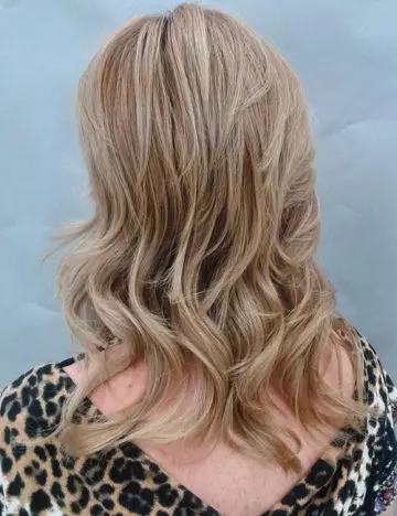 Blonde layers hairstyle for thick hair