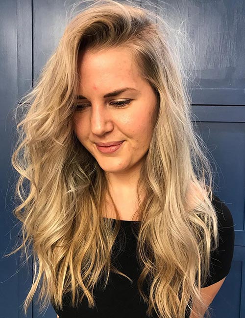 Mid-level layers hairstyle for thick hair