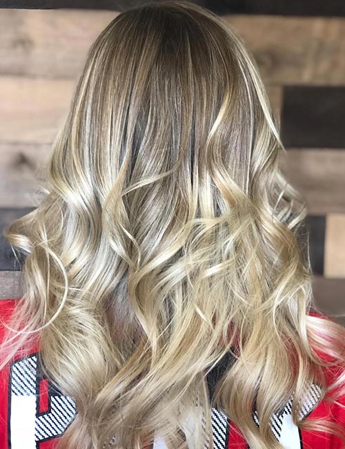 Shadow roots hairstyle for thick hair