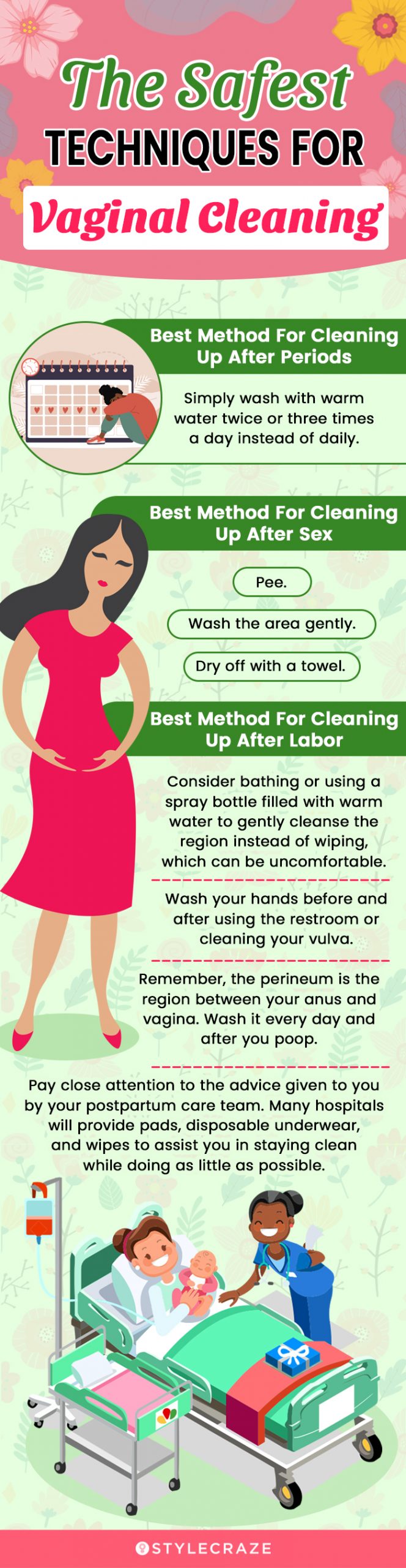 the safest techniques for vaginal cleaning (infographic)