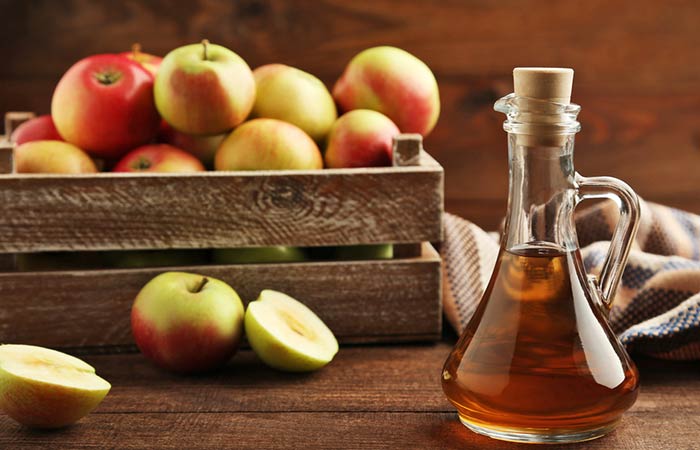 Drink apple cider vinegar to stop your period early