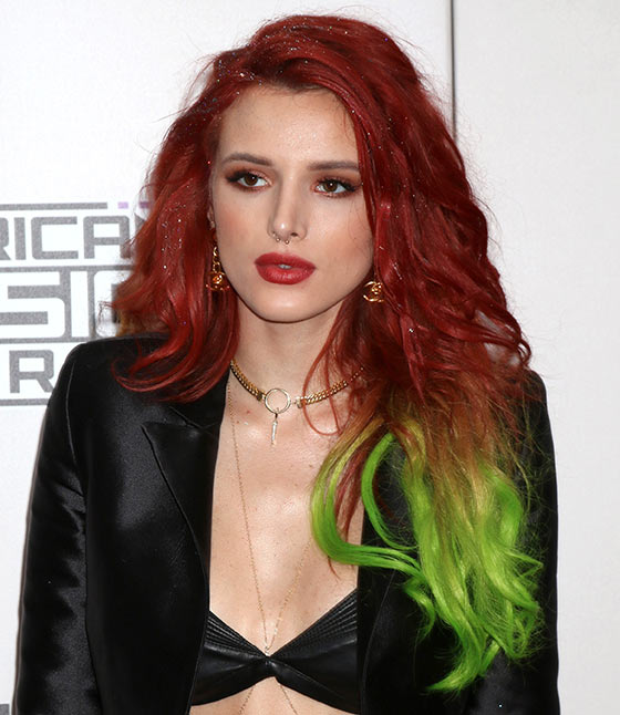 1.-Neon-Green-And-Glittery-Hair—Bella-Thorne