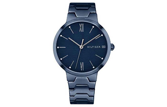 Blue Dial Analog Watch