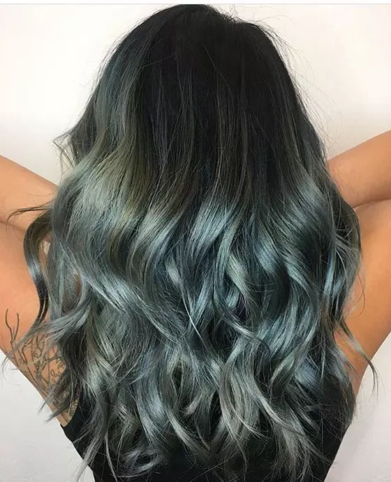 Silver-Blue-Balayage