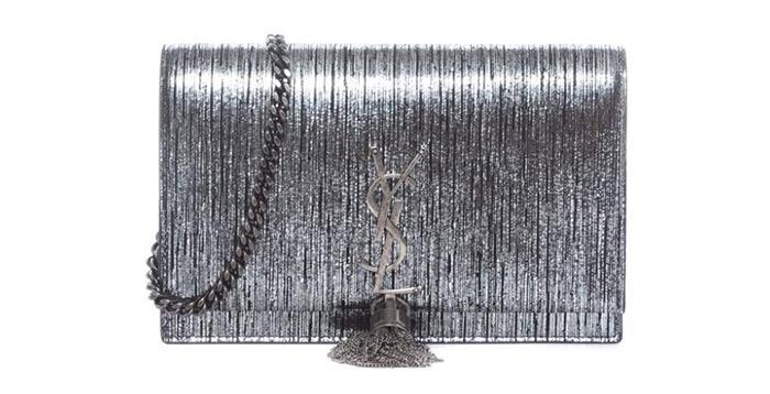 18. Yves Saint Laurent Kate Lamé Lambskin Bag