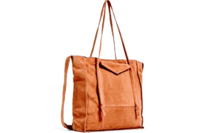 5. Zara Suede Tote Bag