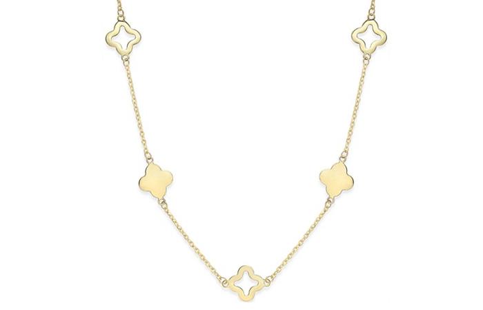 경량 골드 네크리스 디자인 - 17. 클로버 네크리스