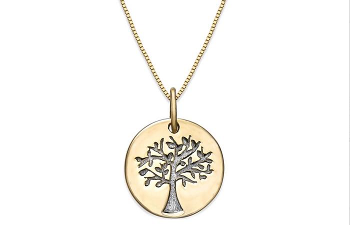 경량 금 목걸이 디자인 - 18. 패밀리 트리 펜던트 목걸이