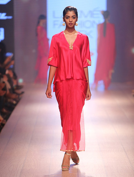 Hot pink embellished trendy salwar kameez design