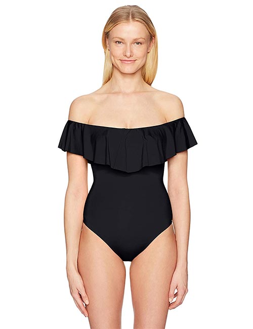 Off-Shoulder Ruffle Bandeau For Pear Body Type