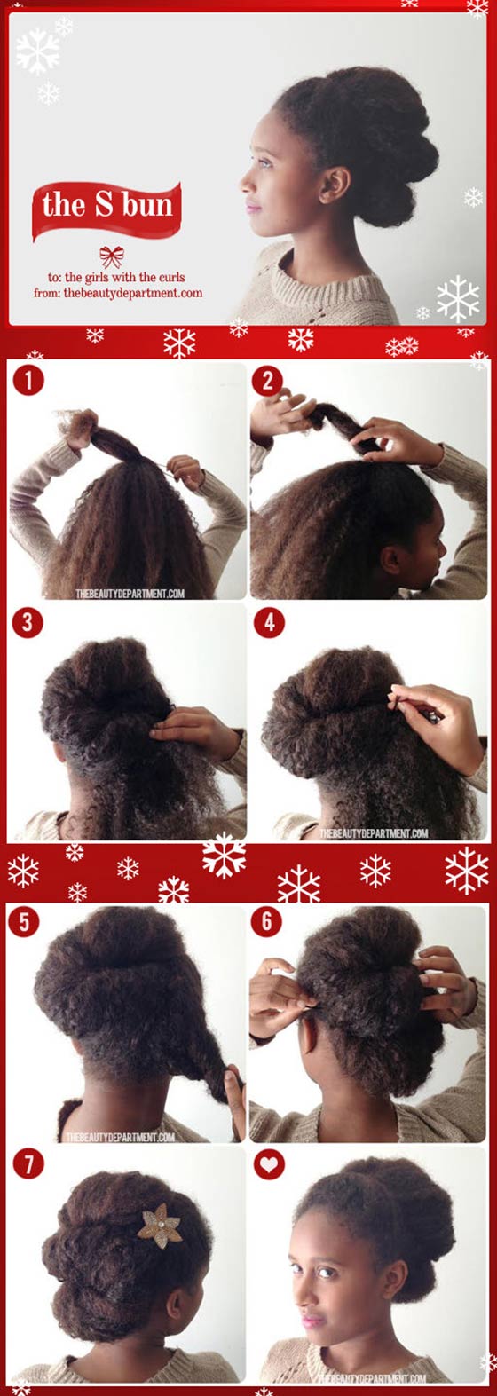 The S bun short hairstyle for black women